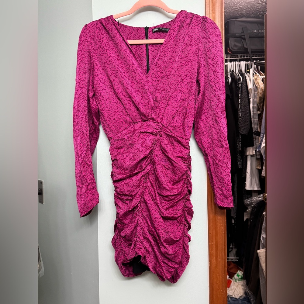 Zara long sleeve mini dress
